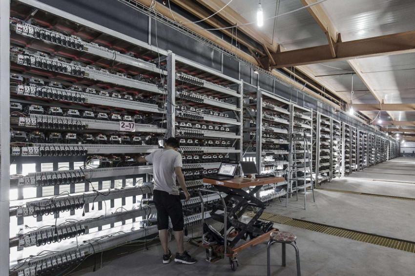 An intricate view of a high-performance mining rig in operation